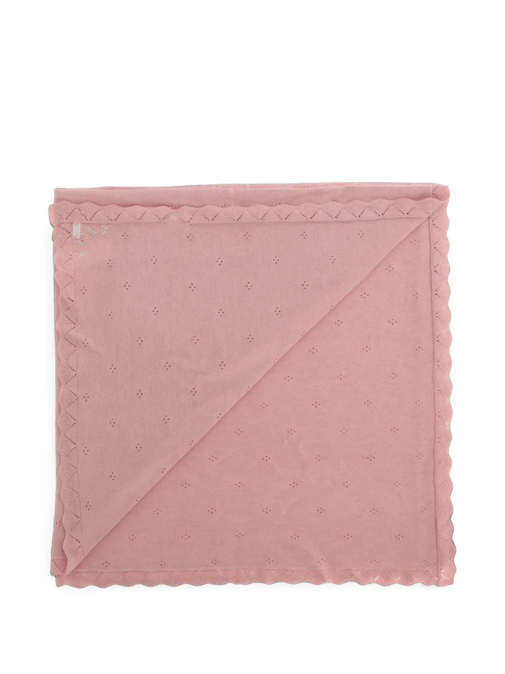 Tartine Et Chocolat Gebreide deken met gewelfde afwerking Roze