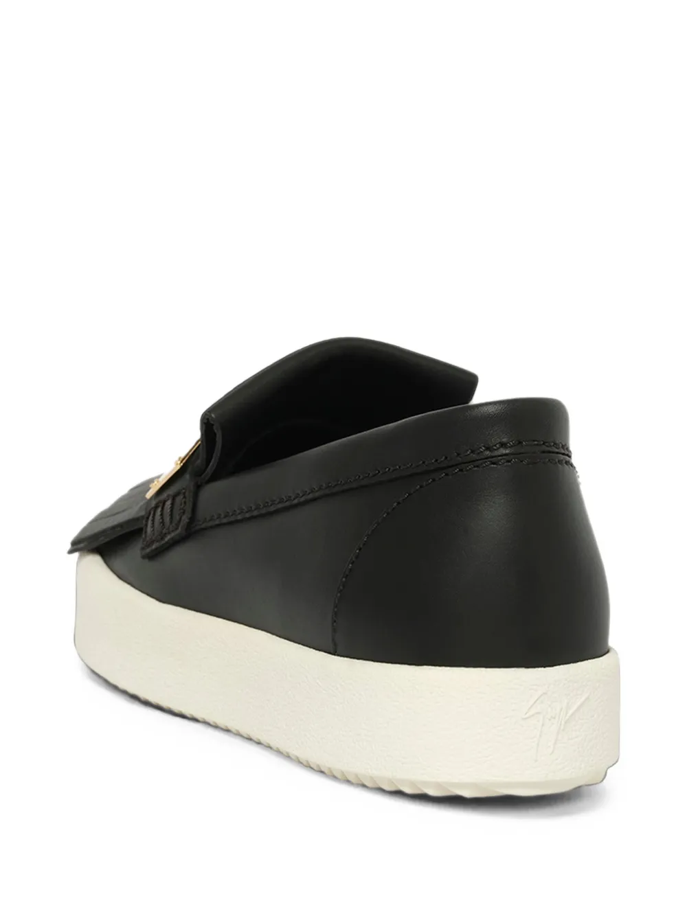 Giuseppe Zanotti Birel Vague fringed logo-plaque sneakers Zwart
