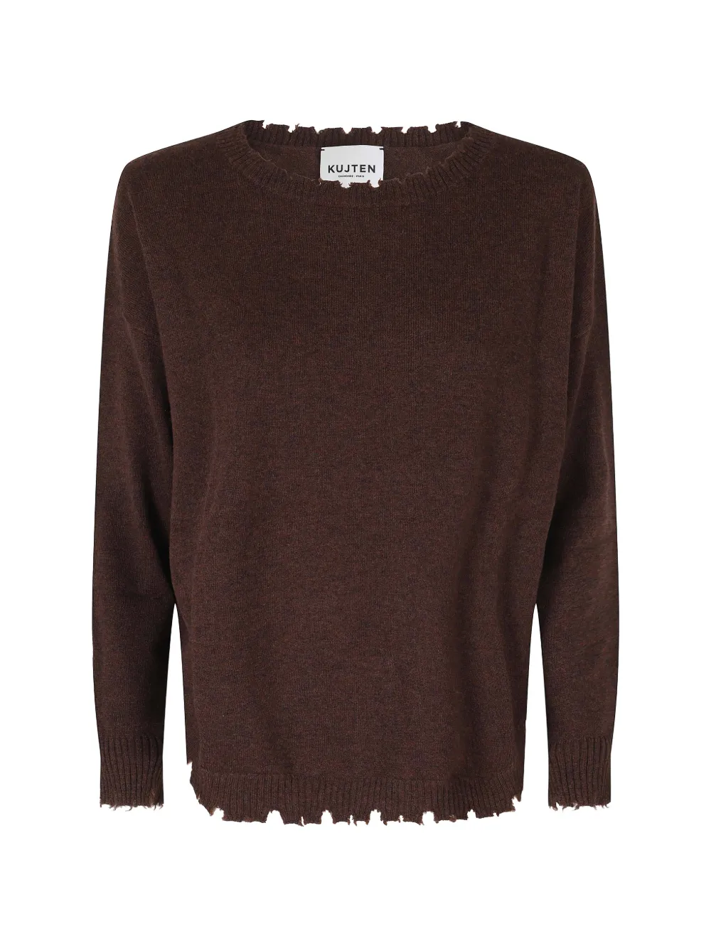 kujten distressed-effect knitted sweater