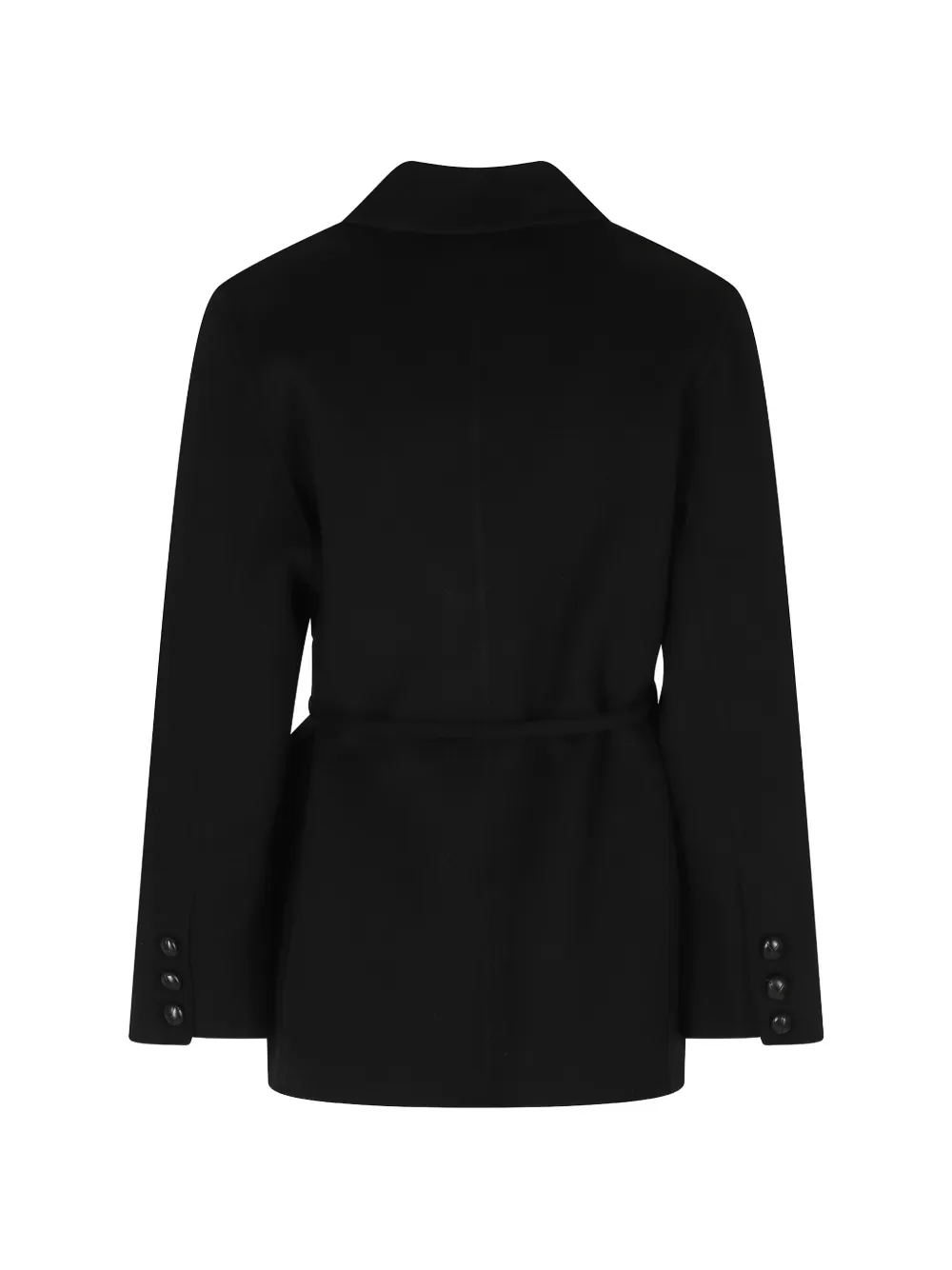 Semicouture Wollen jas met ceintuur Zwart