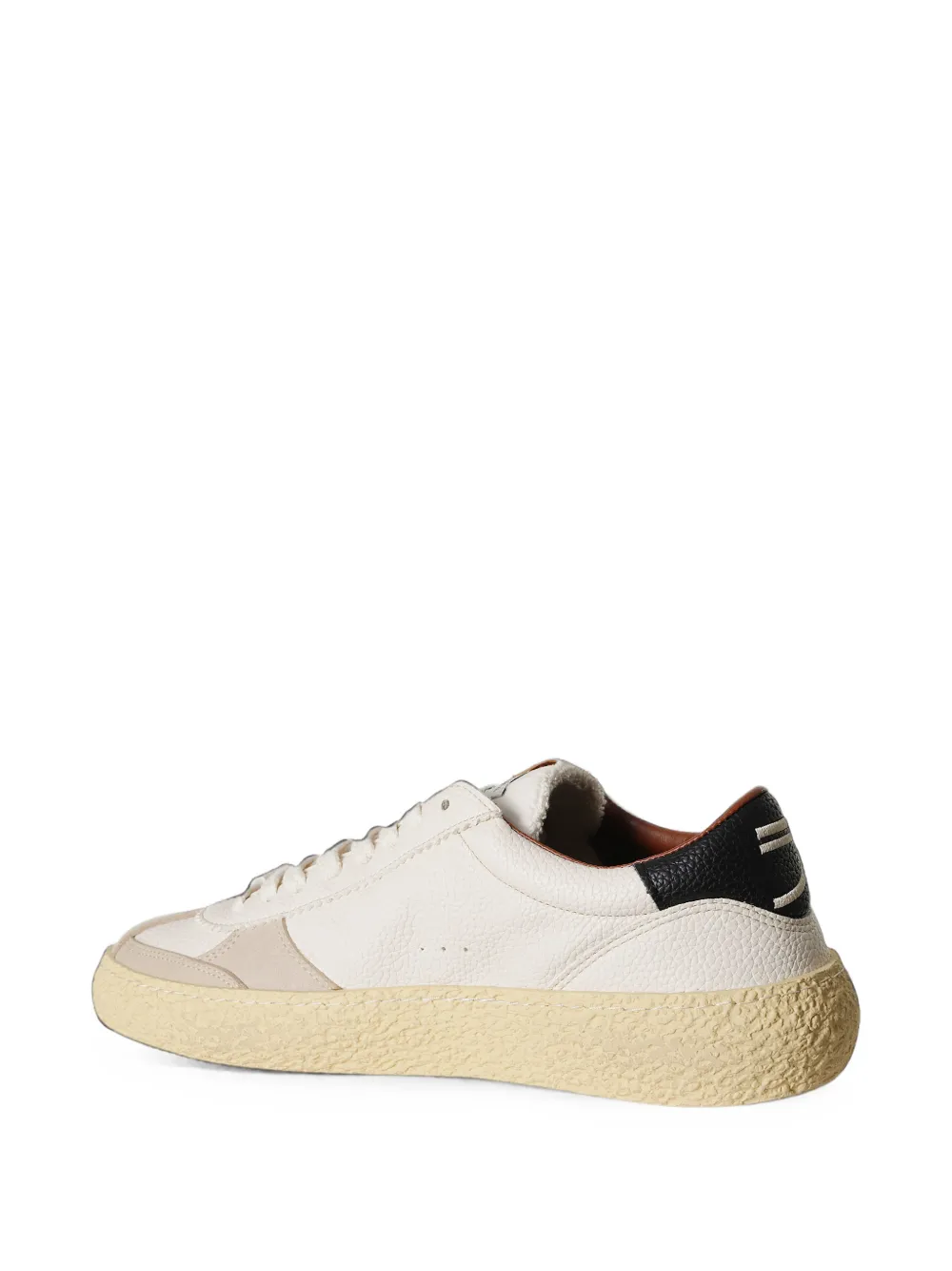 Puraai 1.01 Vintage suède sneakers met vlakken Wit