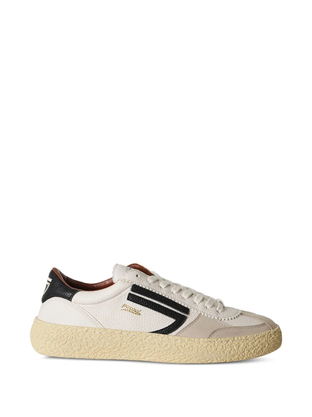 Puraai 1.01 Vintage suède sneakers met vlakken Wit