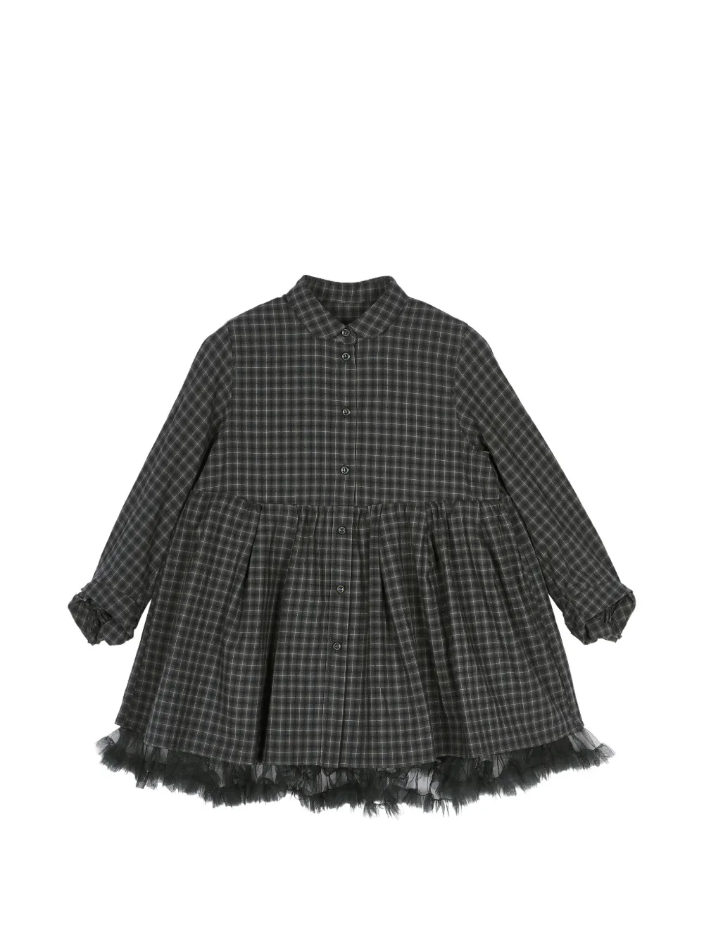 Jnby by JNBY Geruite jurk met jacquard Grijs