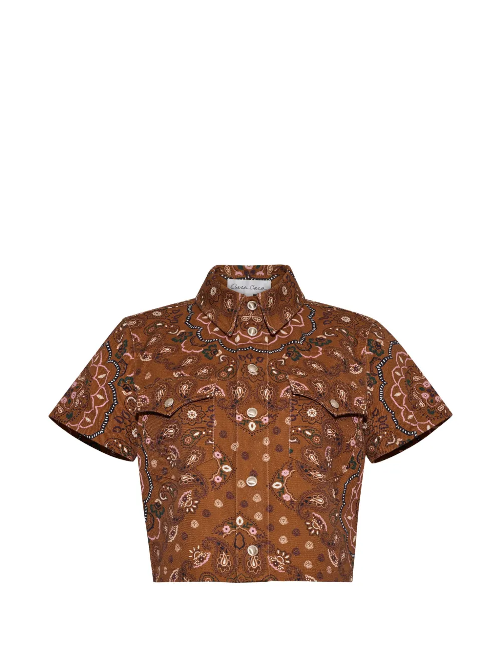 Cara Cara Paro bandana-print shirt - Braun