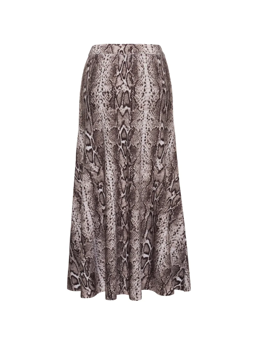 Cara Sandra wollen midi-rok met slangenprint Beige