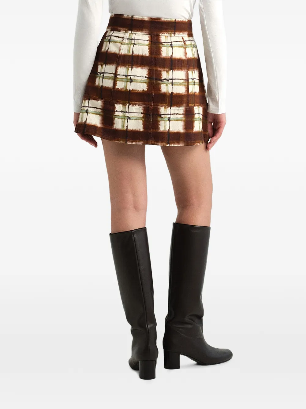 Cara Fatima mini-rok met A-lijn Bruin