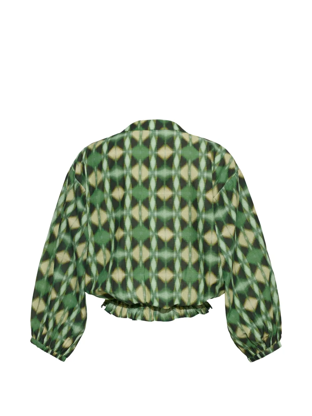 Cara Perrin blouse met geometrische print Groen
