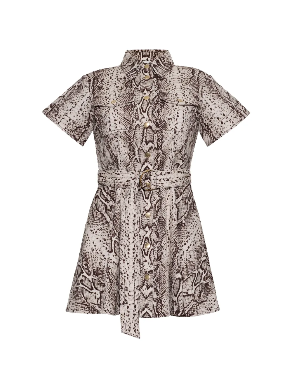 Cara Cara Walter Minikleid mit Schlangenprint - Nude