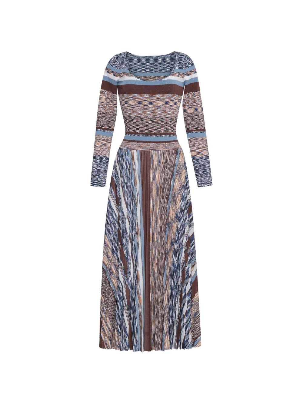 Cara Cara Marlow space-dye pleated midi dress - Blau