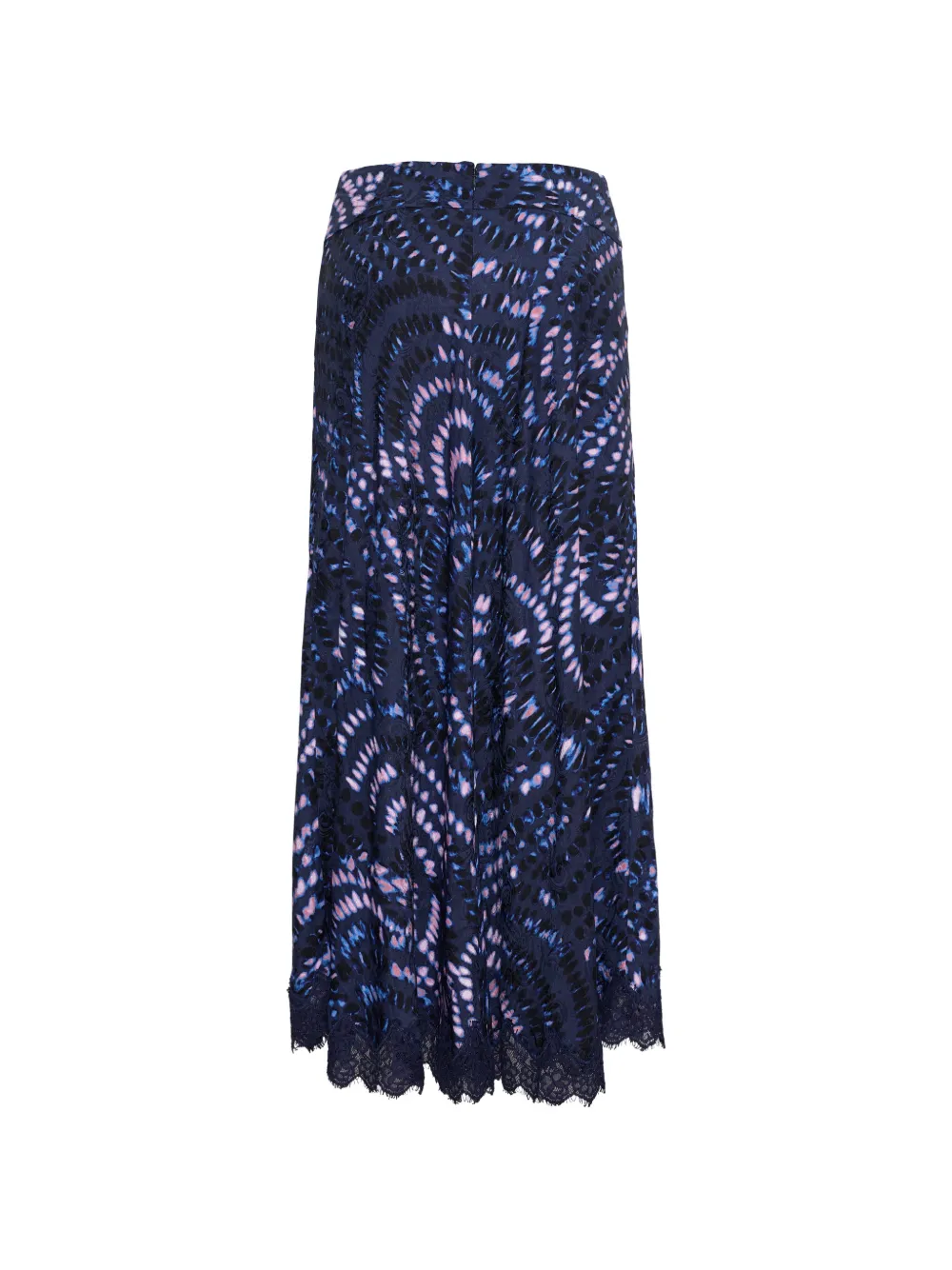 Cara Lou midi-rok met kanten afwerking Blauw