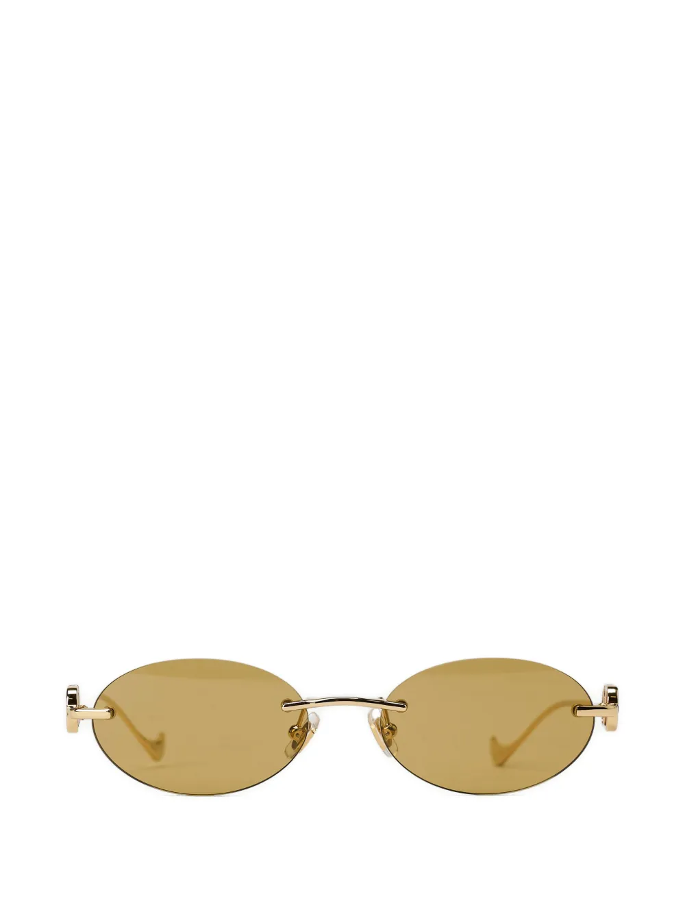 VALENTINO GARAVANI EYEWEAR Zonnebril met ovalen montuur en VLogo-plakkaat Goud