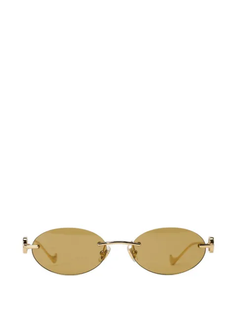 VALENTINO GARAVANI EYEWEAR VLogo-plaque oval-frame sunglasses