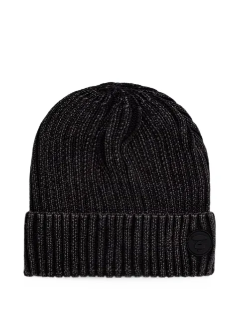 AAPE BY *A BATHING APE® logo-patch ribbed-knit beanie
