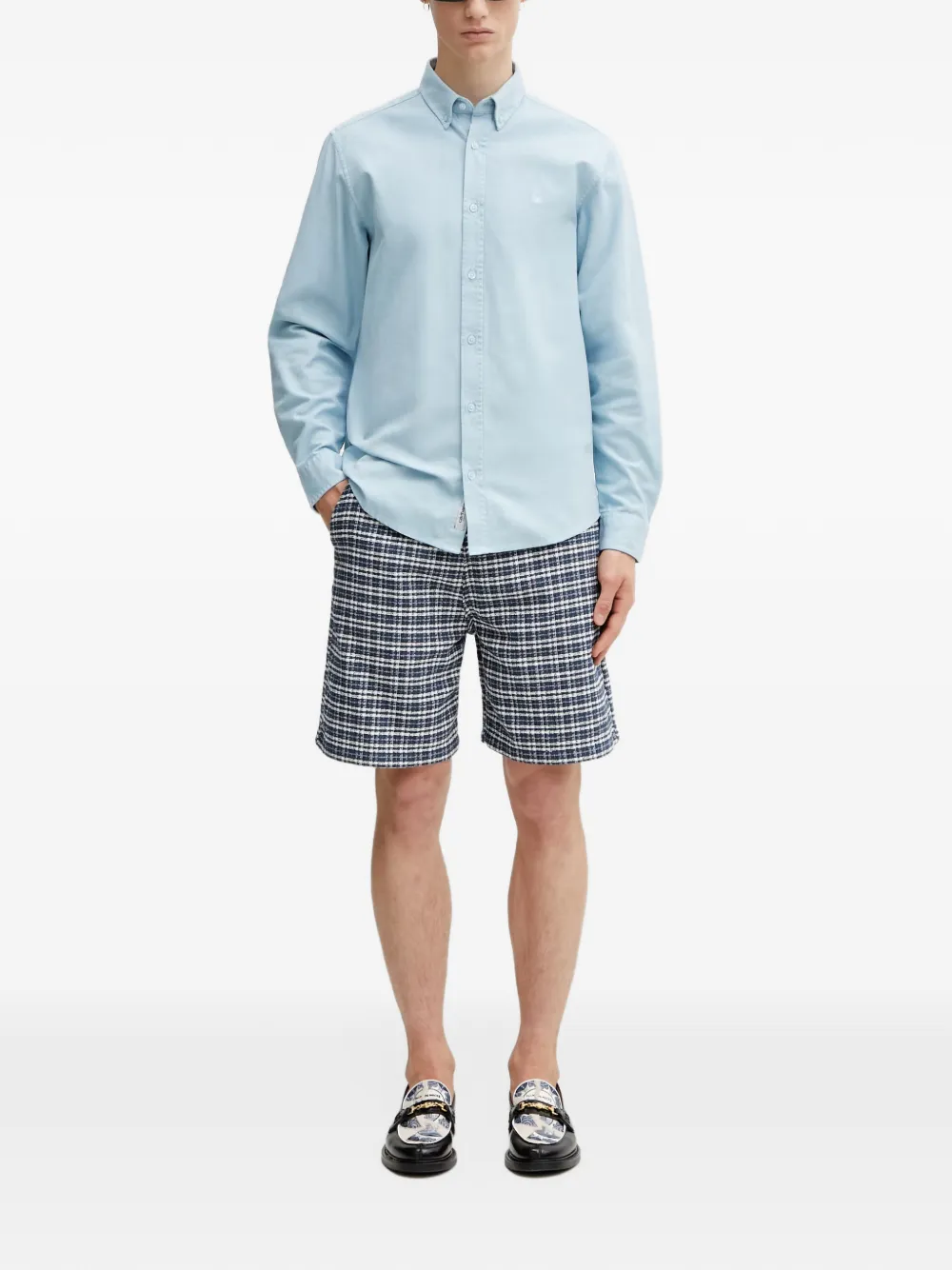 Carhartt WIP L S Bolton shirt Blauw