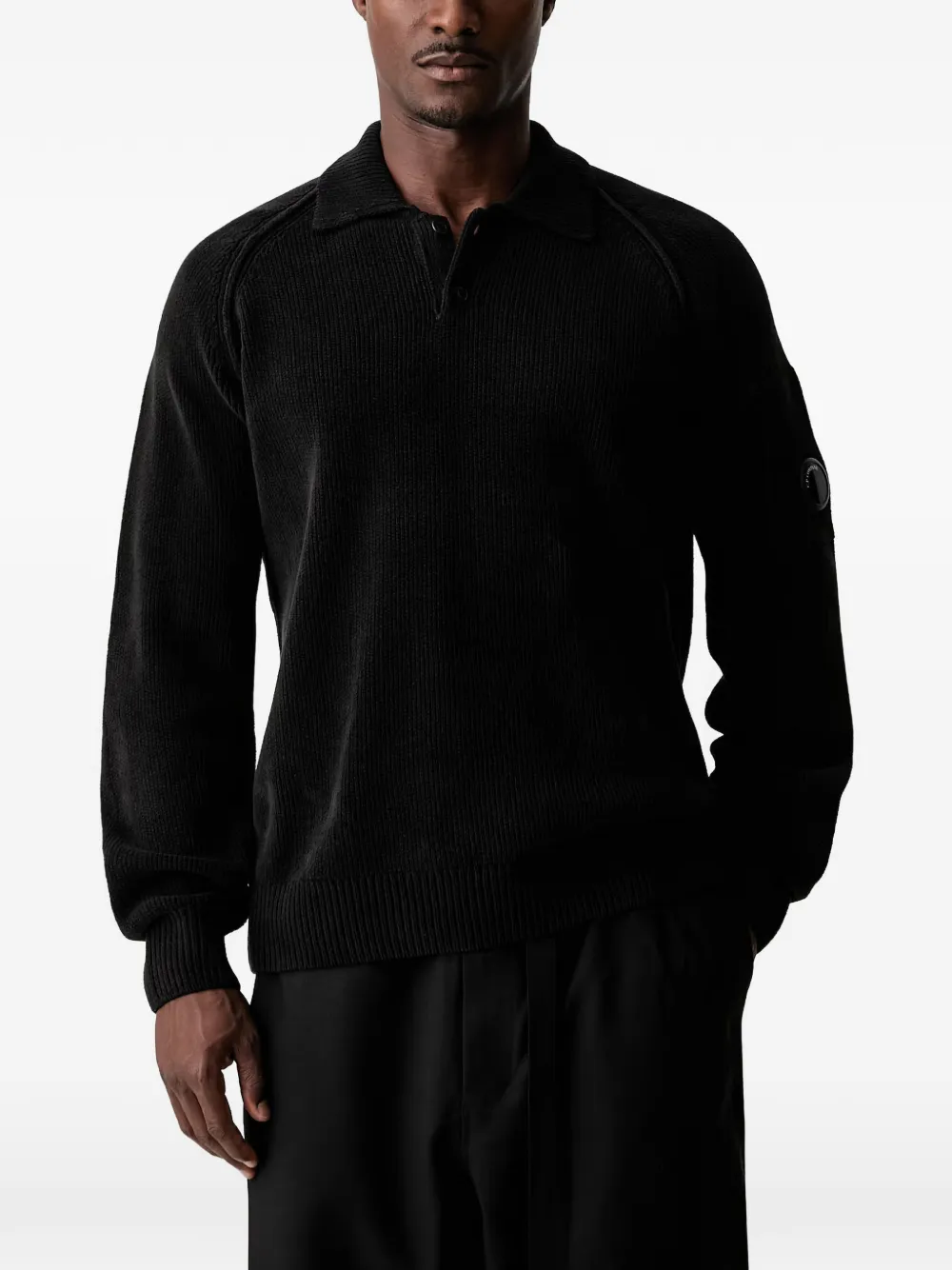 C.P. Company Lens-detail rib-knit sweater - Schwarz