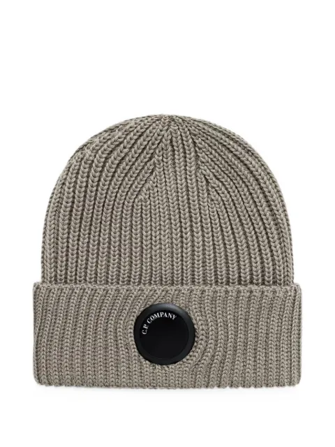 C.P. Company Lens-detail ribbed-knit beanie hat