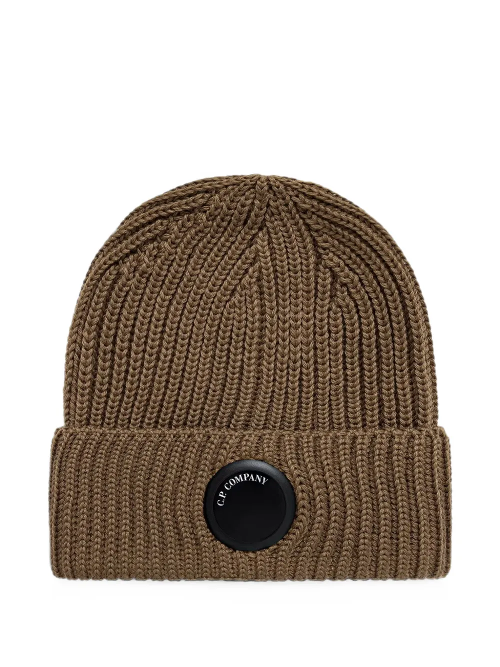 C.P. Company ribbed-knit Goggle beanie hat - Marrone