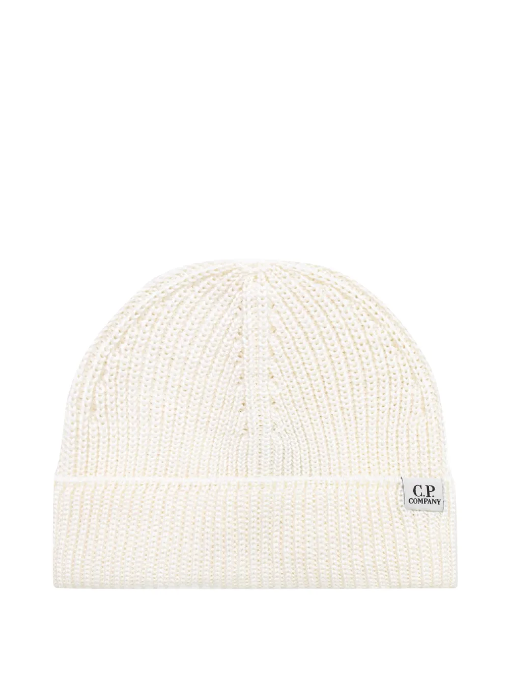 C.P. Company ribbed-knit beanie hat - Bianco