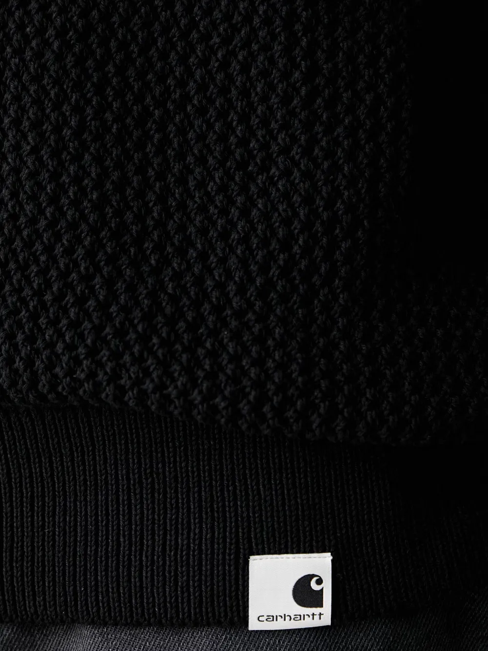 Carhartt WIP Stockton V-neck waffle-knit vest Zwart