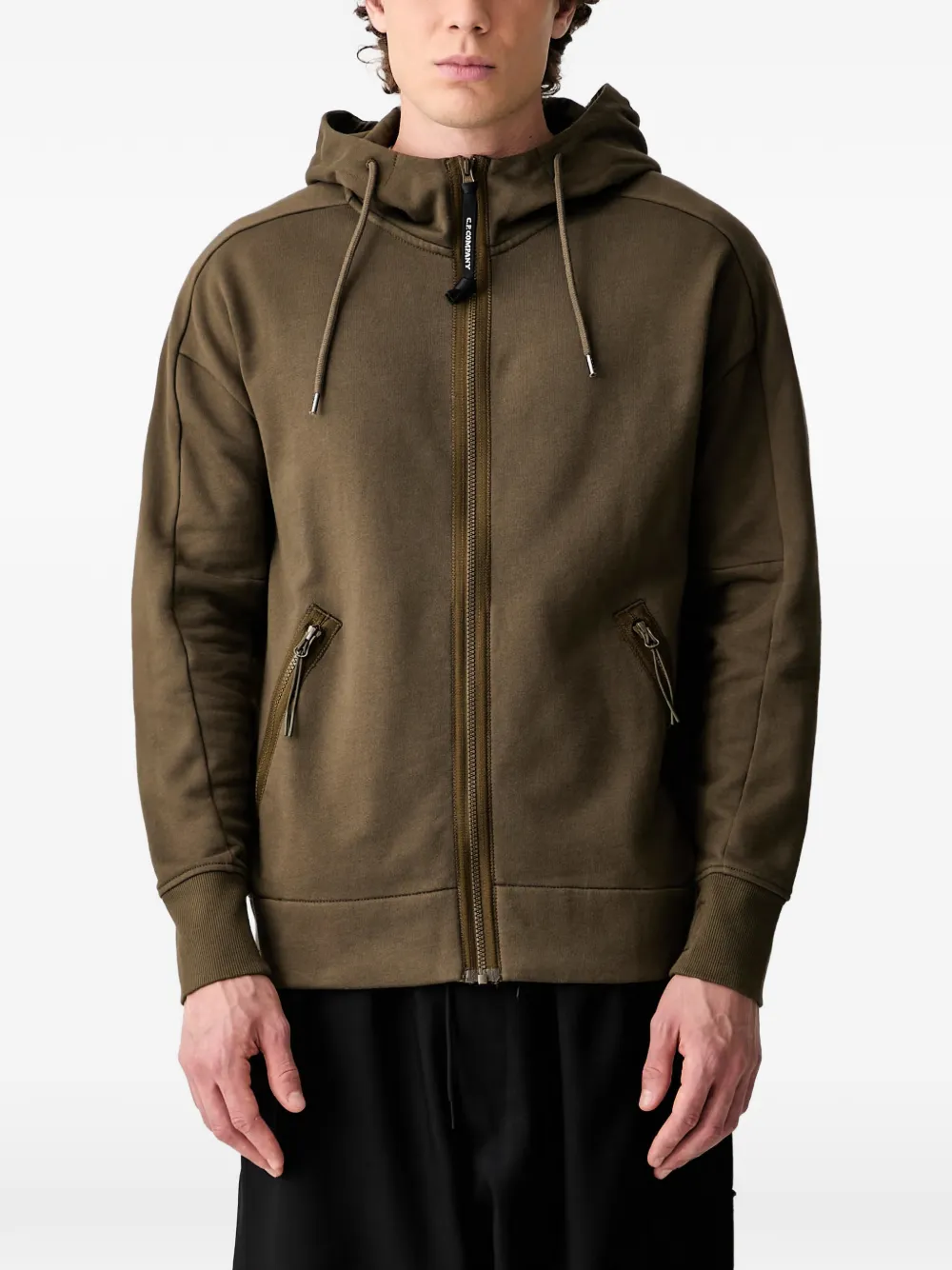 C.P. Company Goggle-detail zip-up hoodie - Grün