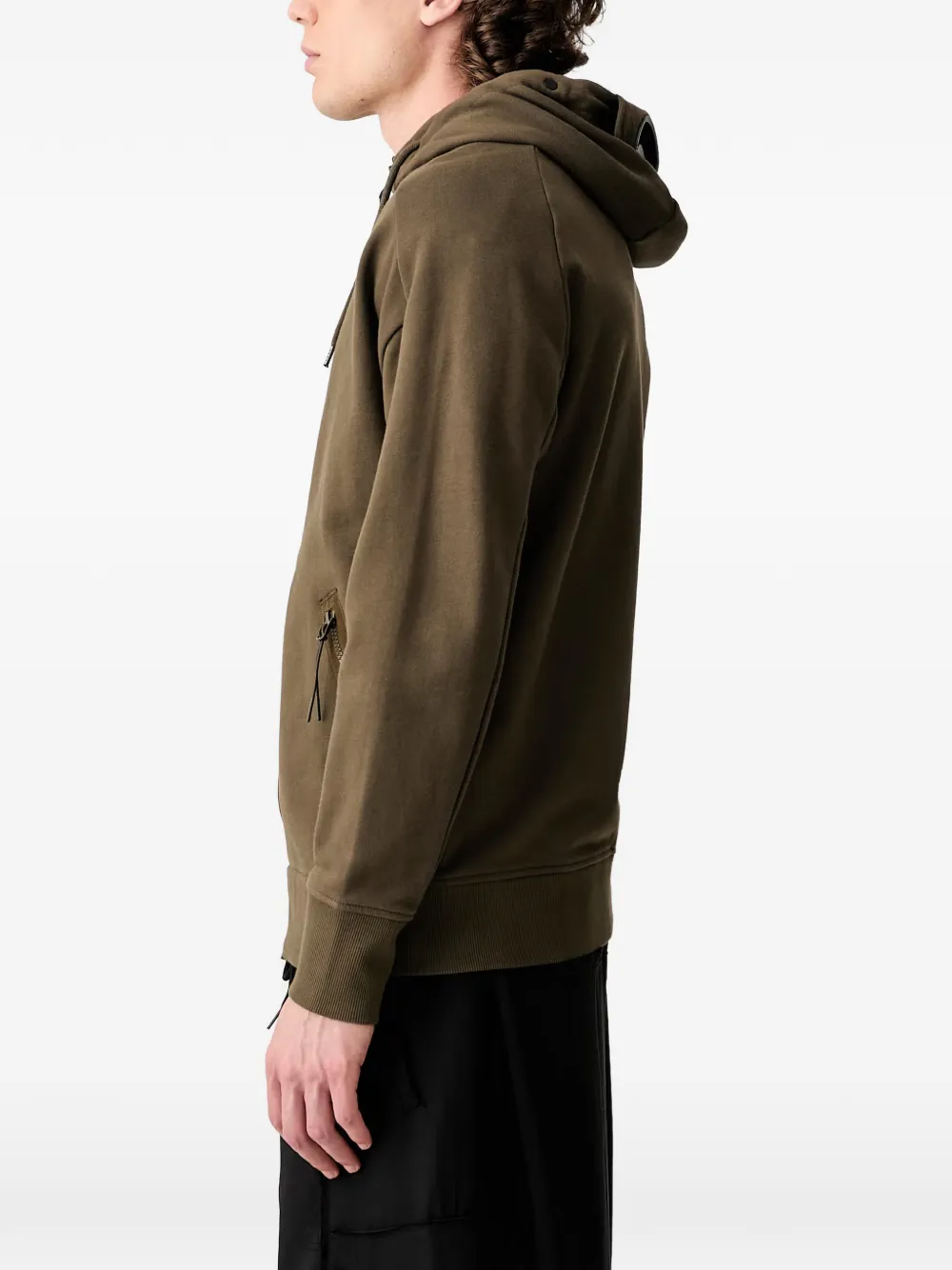 C.P. Company Hoodie met rits Groen