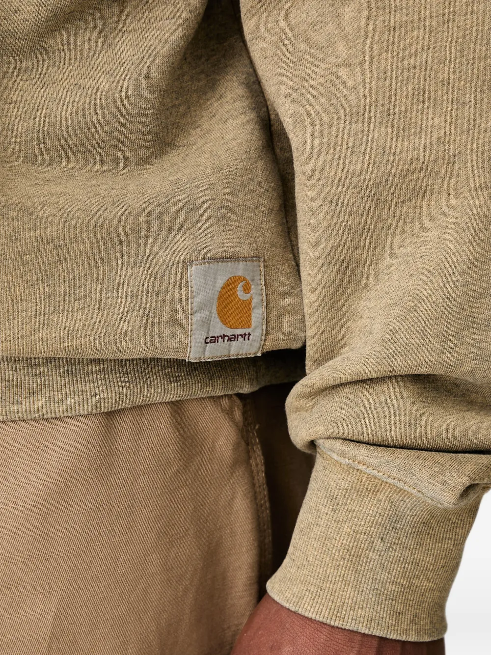Carhartt WIP Caspian sweater met logo-patch Bruin