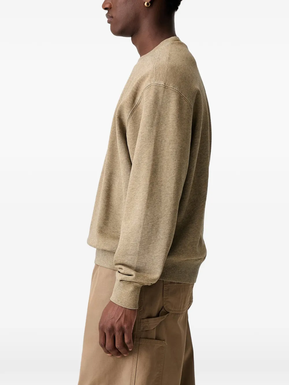 Carhartt WIP Caspian sweater met logo-patch Bruin