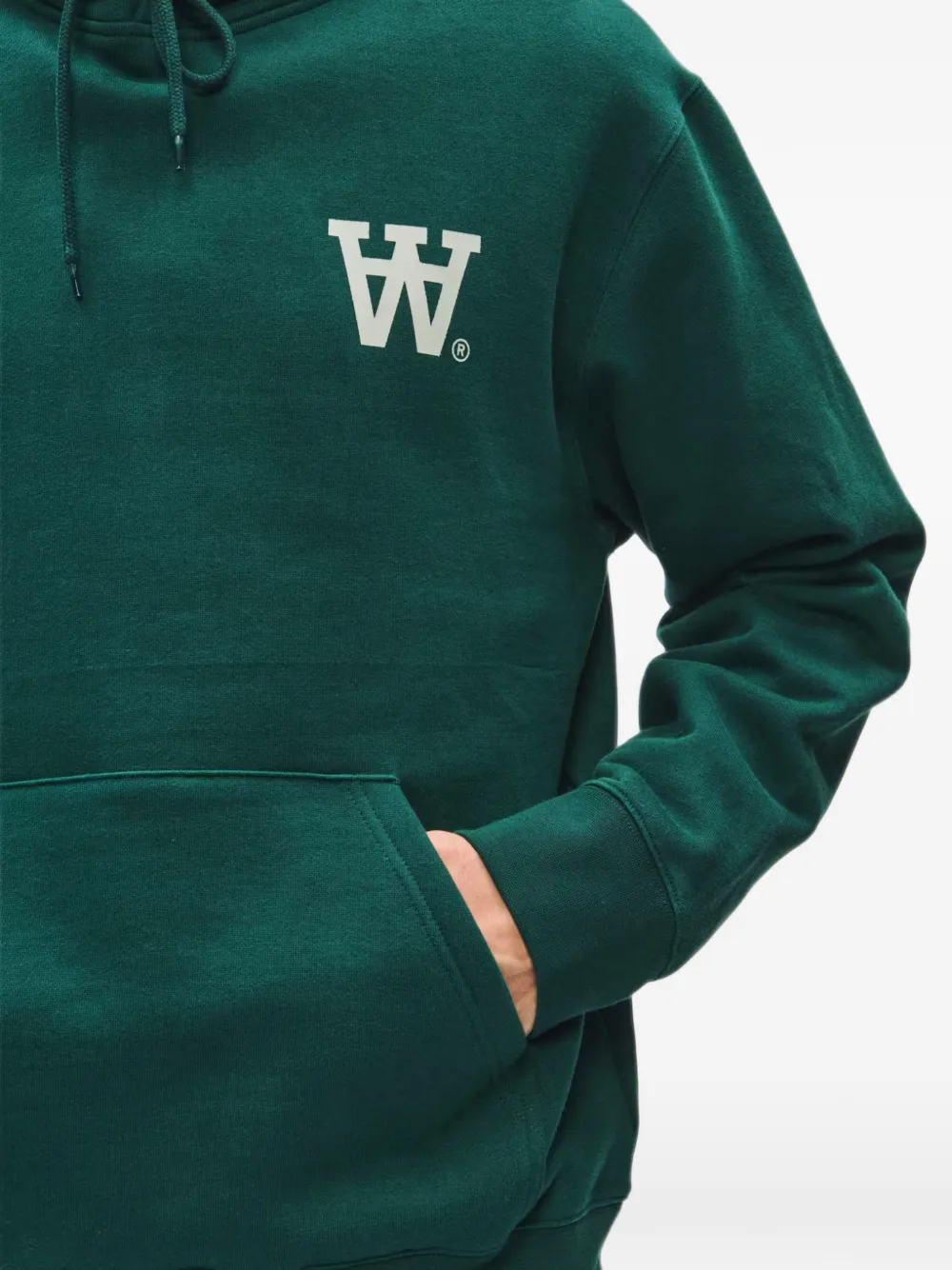 Wood WWCass hoodie met logo-print Groen