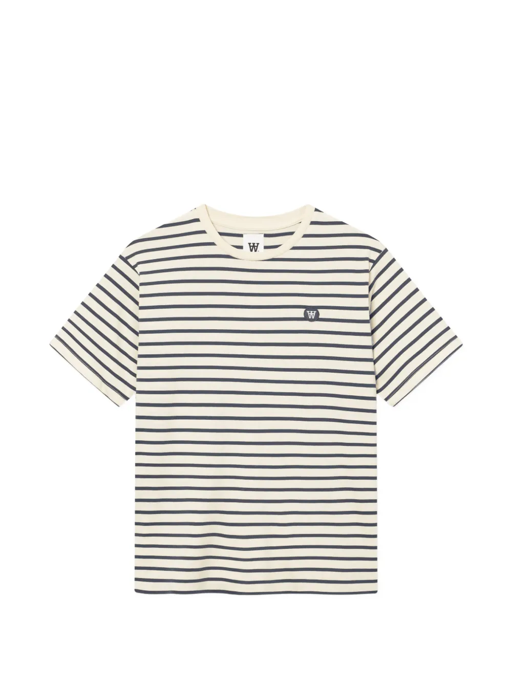 Wood T-shirt met logopatch Wit