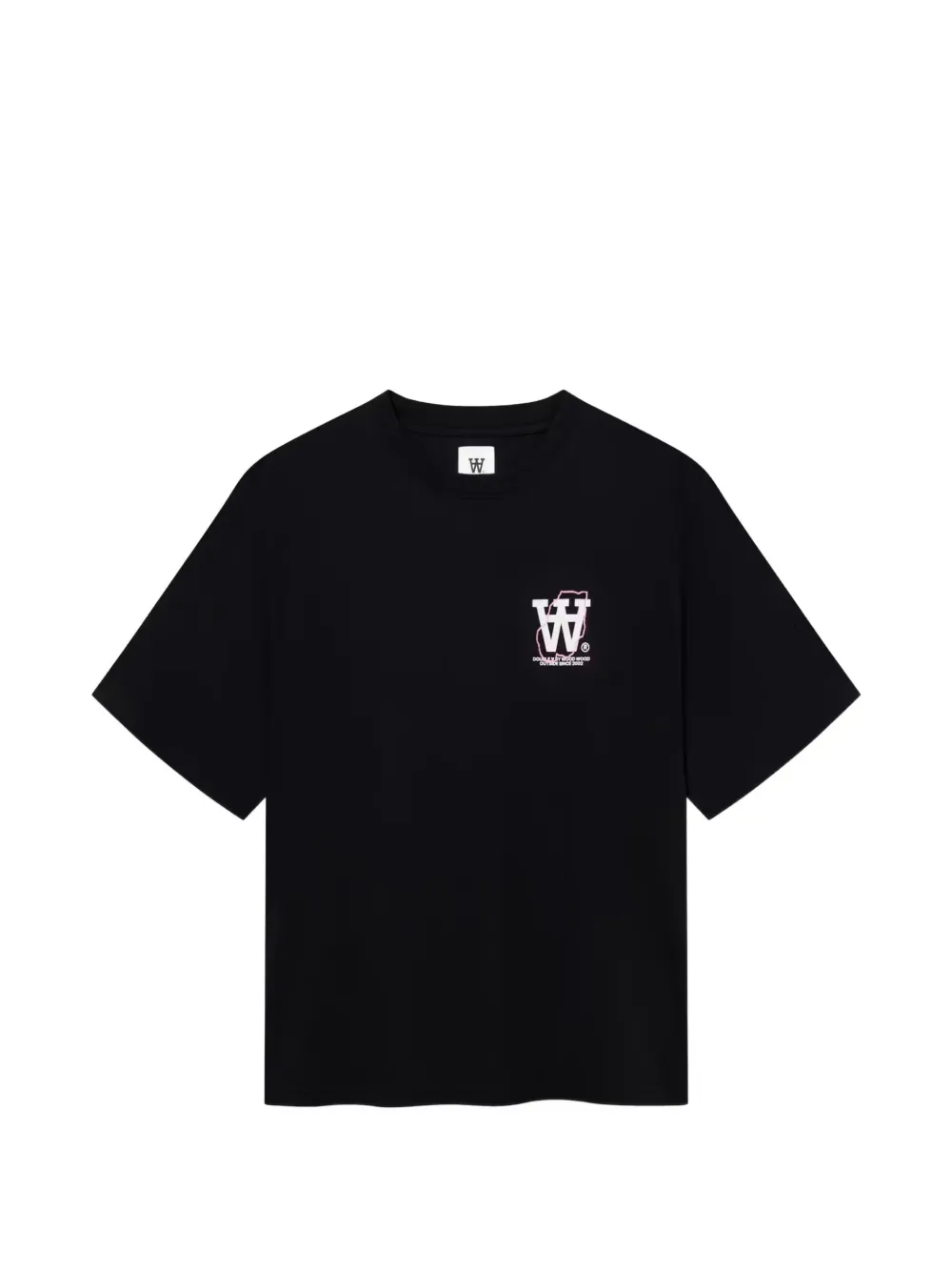 Wood Wood t-shirt en coton à logo imprimé WWLiam Map - Noir Wood Wood t-shirt en coton à logo imprimé WWLiam Map - Noir