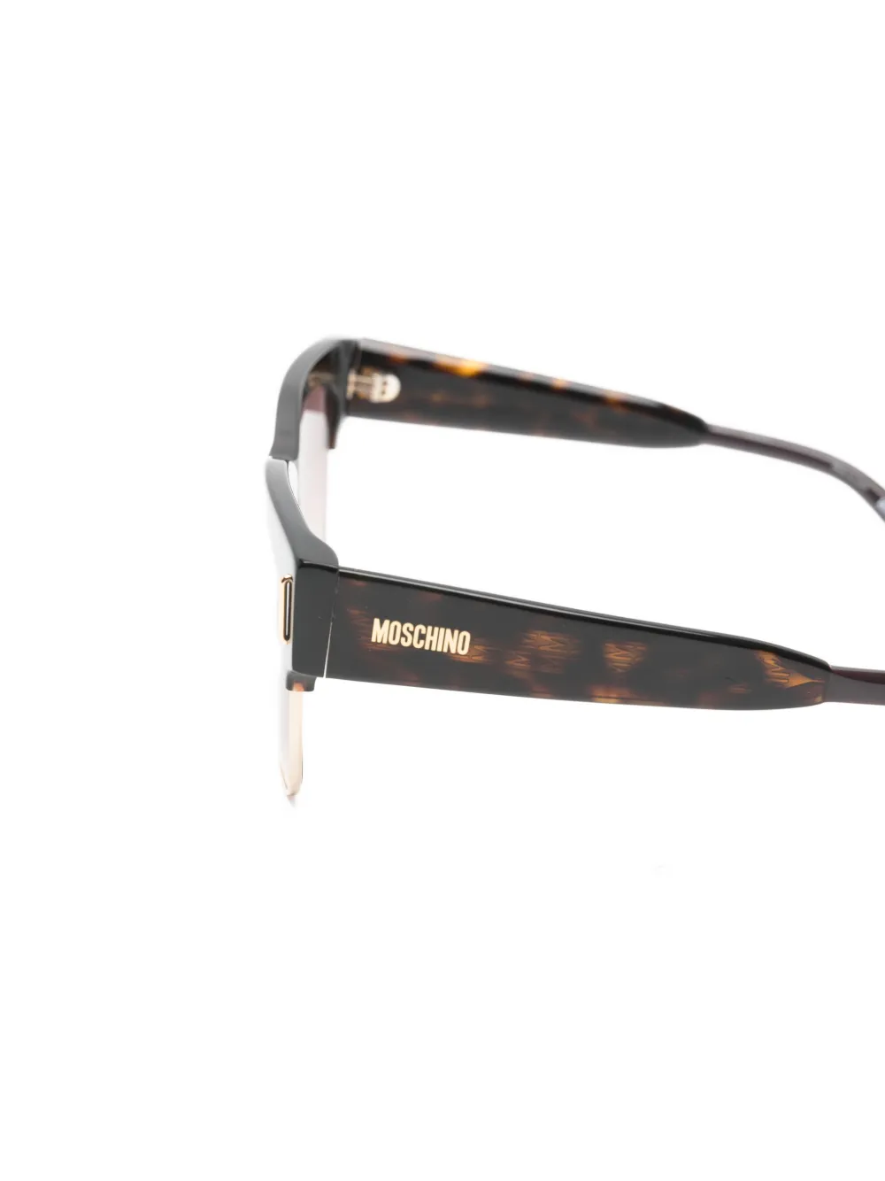 Moschino Eyewear tortoiseshell-effect cat-eye sunglasses Bruin