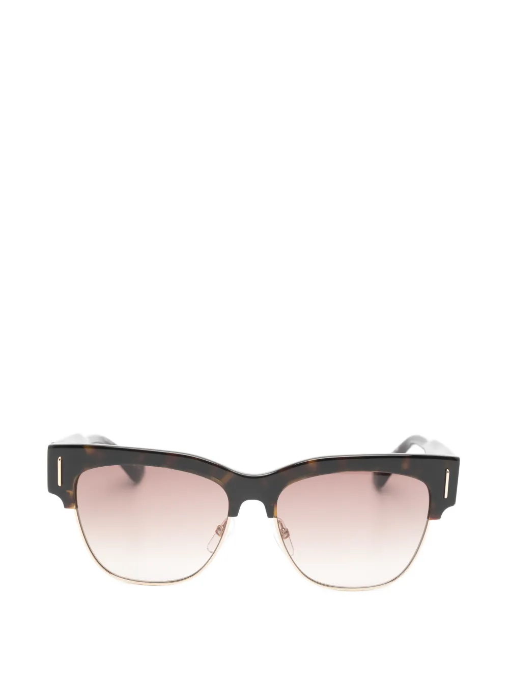 Moschino Eyewear tortoiseshell-effect cat-eye sunglasses - Marrone