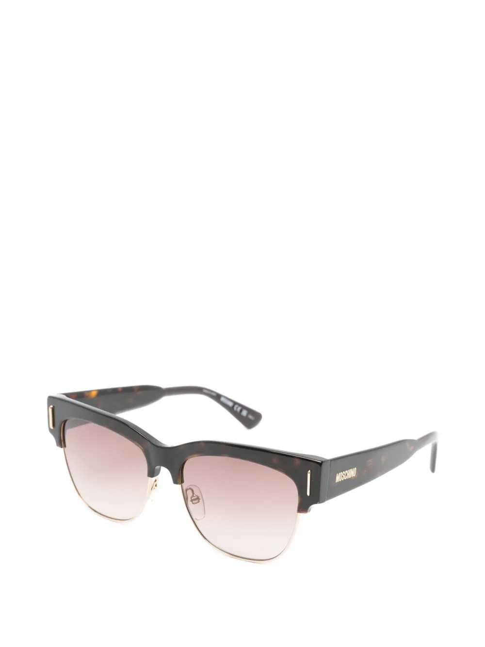 Moschino Eyewear tortoiseshell-effect cat-eye sunglasses Bruin