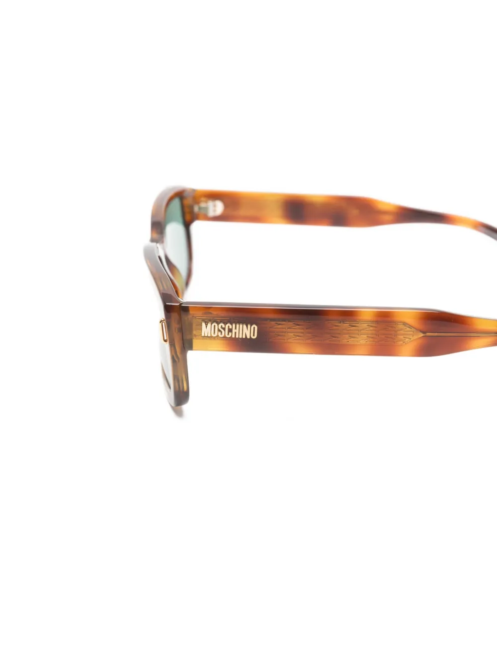 Moschino Eyewear tortoiseshell-effect rectangle-frame sunglasses Bruin