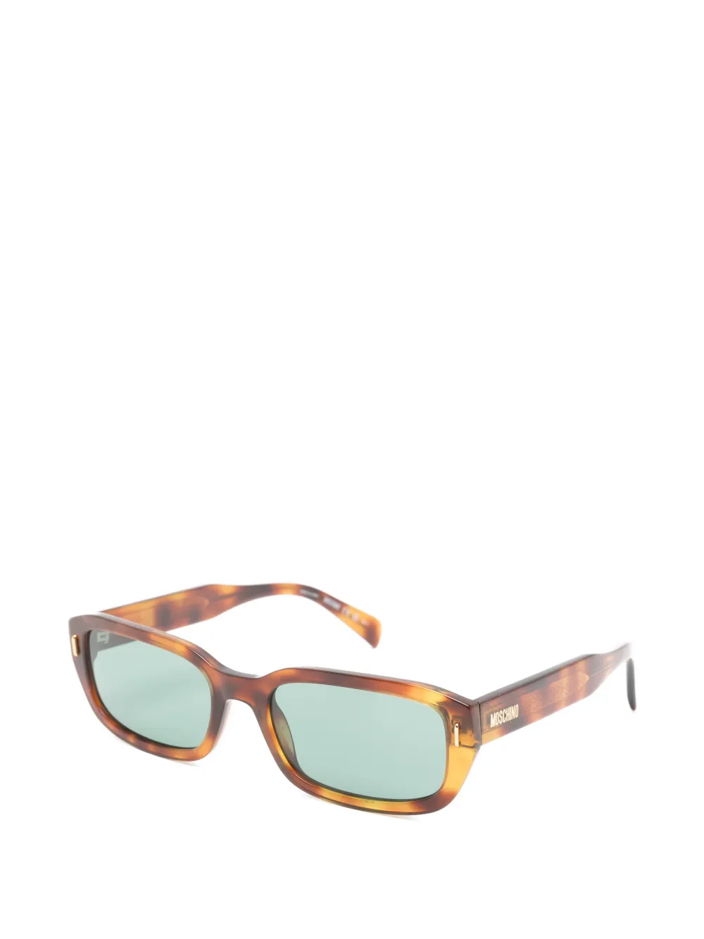 Moschino Eyewear tortoiseshell-effect rectangle-frame sunglasses Bruin
