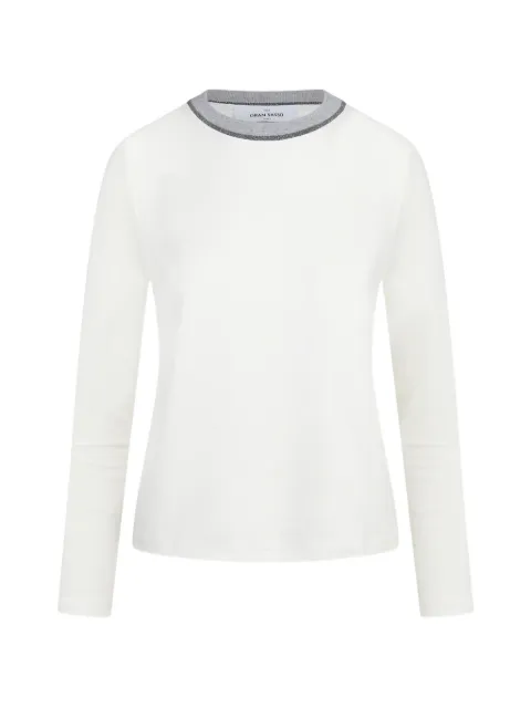 Gran Sasso contrast-trim long-sleeve sweater