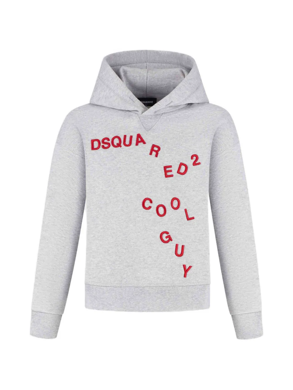DSQUARED2 KIDS embroidered-logo hoodie - Grigio