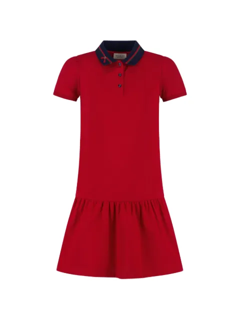Gucci Kids Web-stripe ruffled dress