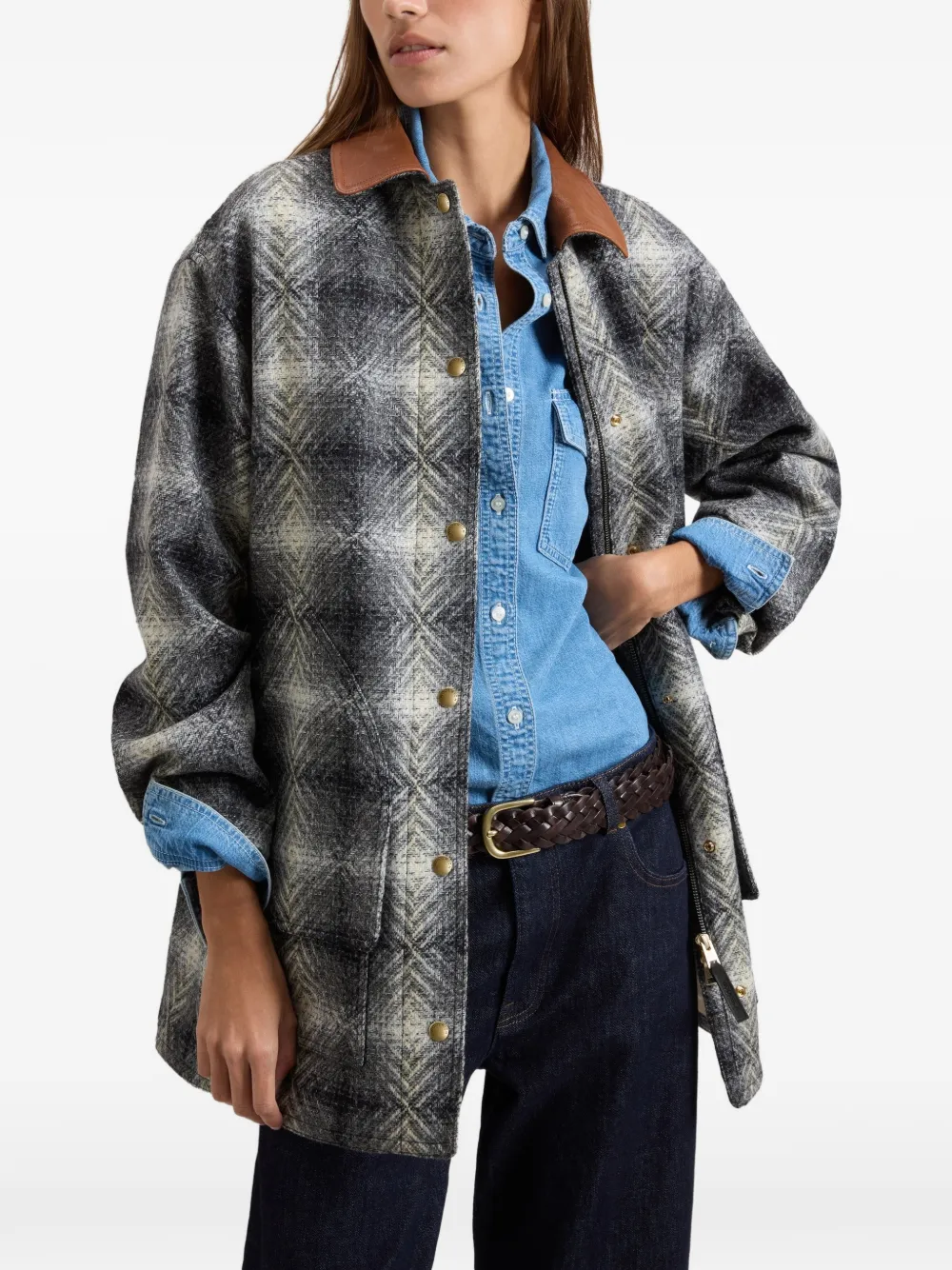 Woolrich Wollen jas Grijs
