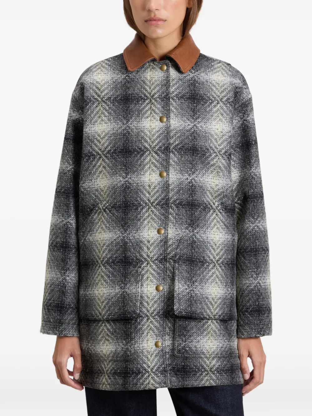 Woolrich Wollen jas Grijs