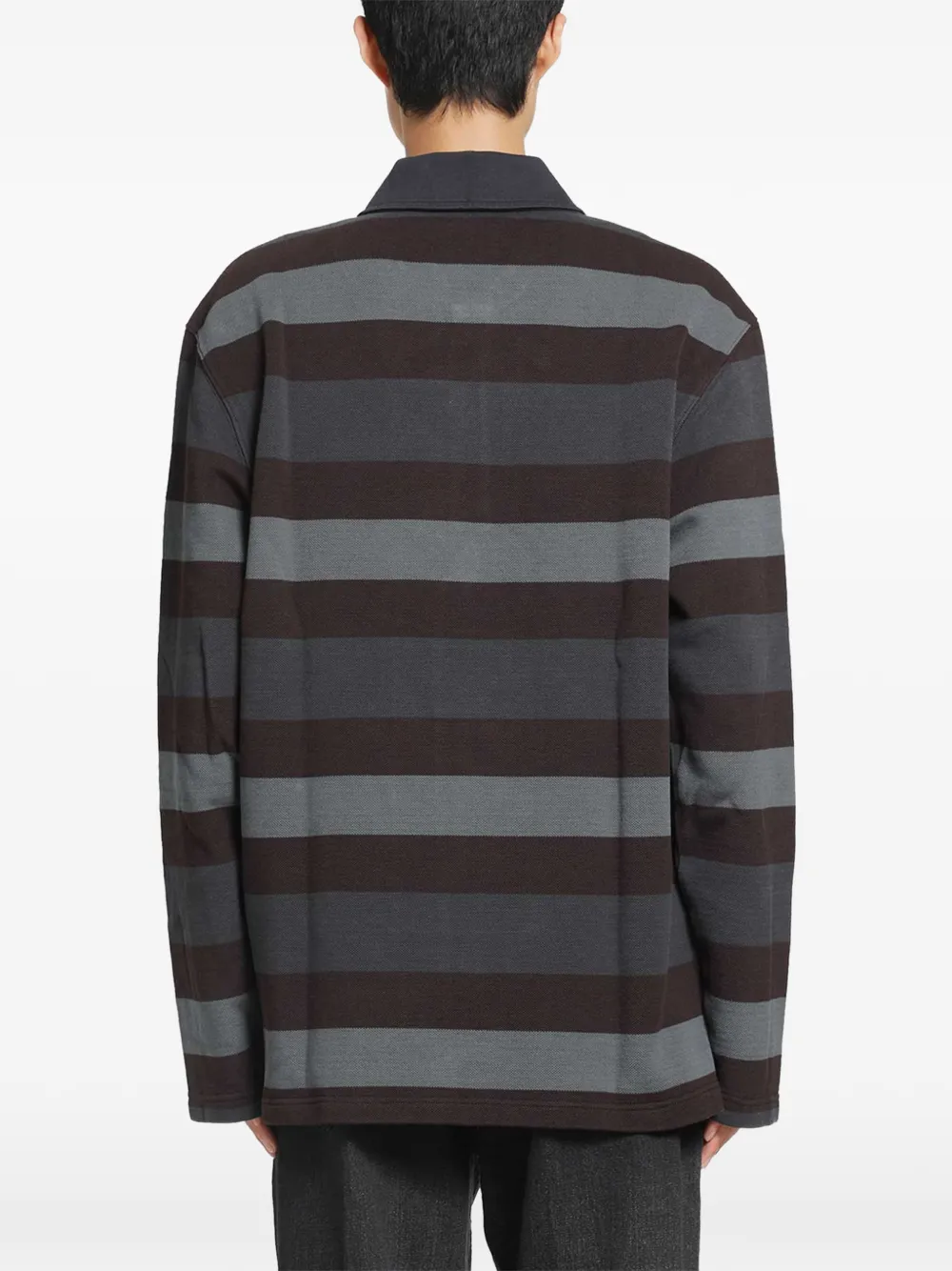 Off-White Gestreept poloshirt Grijs