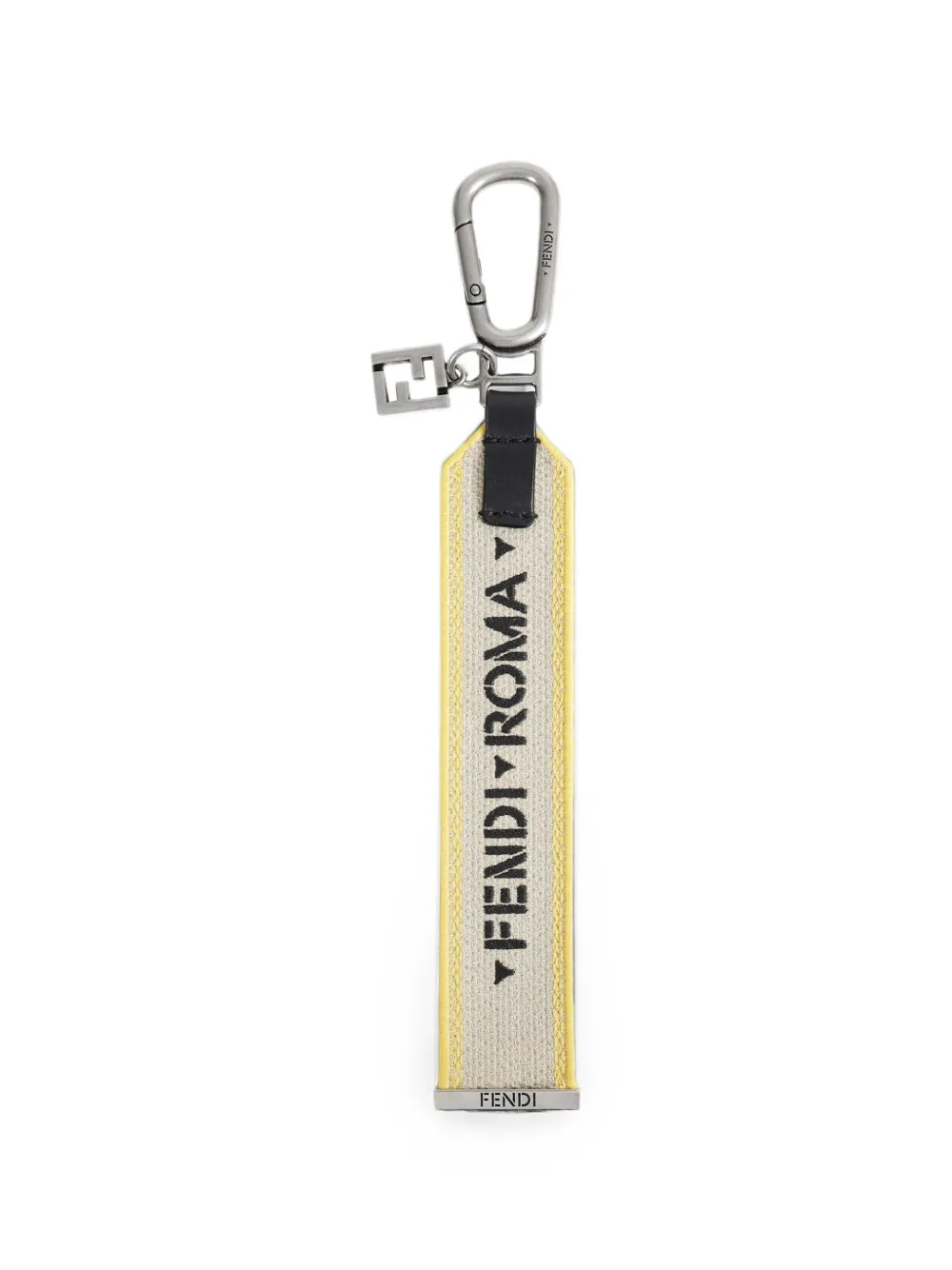 FENDI 1925 logo-embroidered keyring - Toni neutri