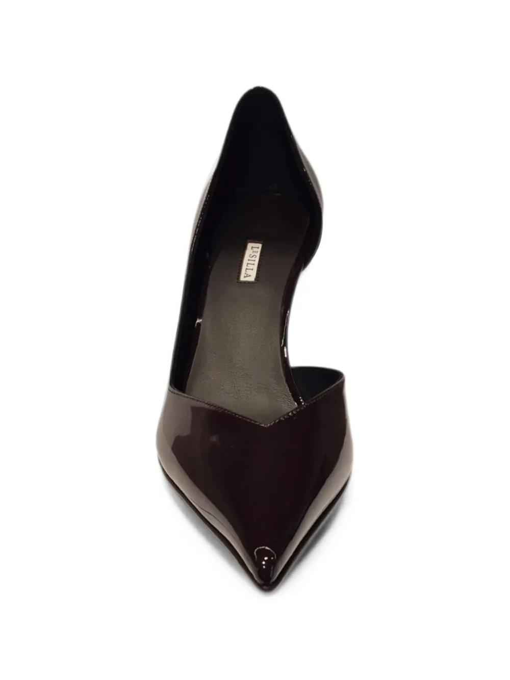 Le Silla Vivienne patent-leather pointed-toe pumps Bruin