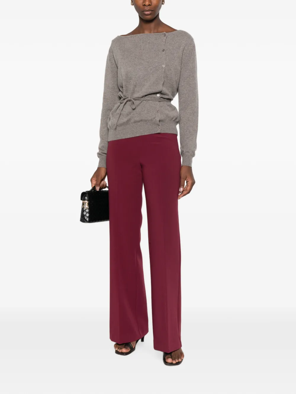 TWINSET Geplooide broek Rood