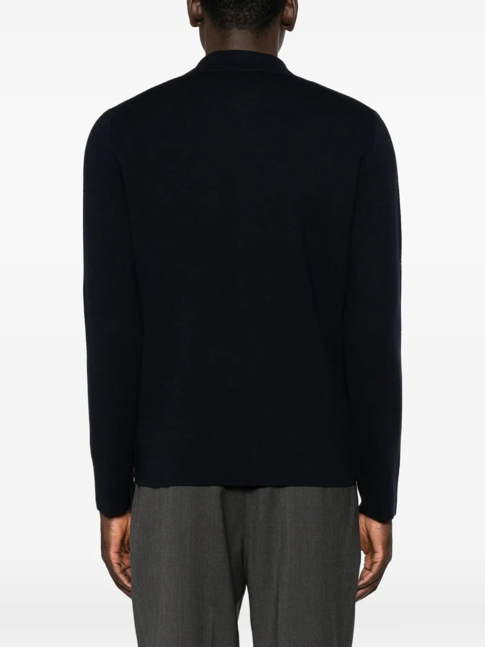 Zanone Vest met borstzak en knopen Blauw