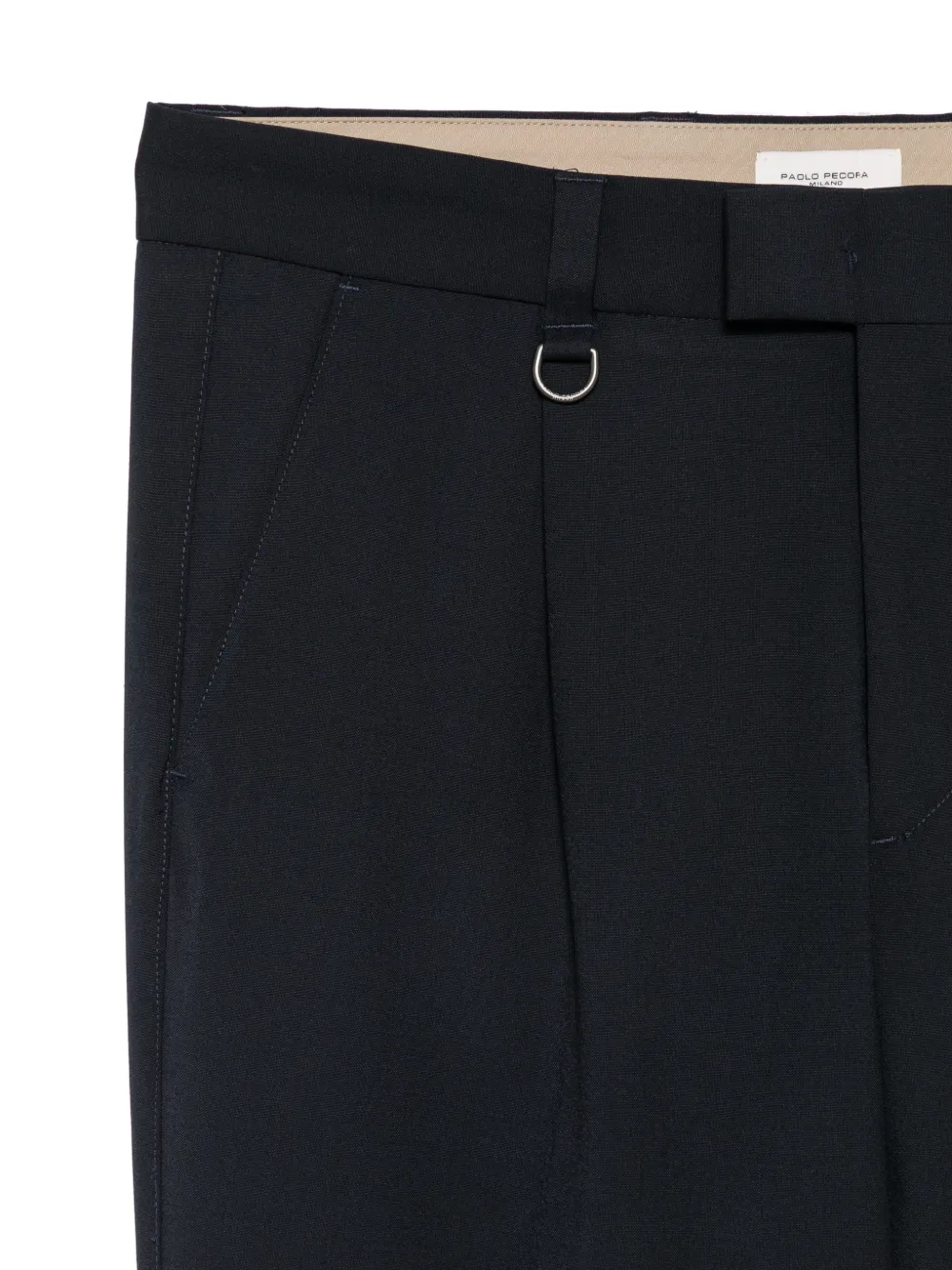 Paolo Pecora Geplooide broek met omgeslagen pijpen Blauw