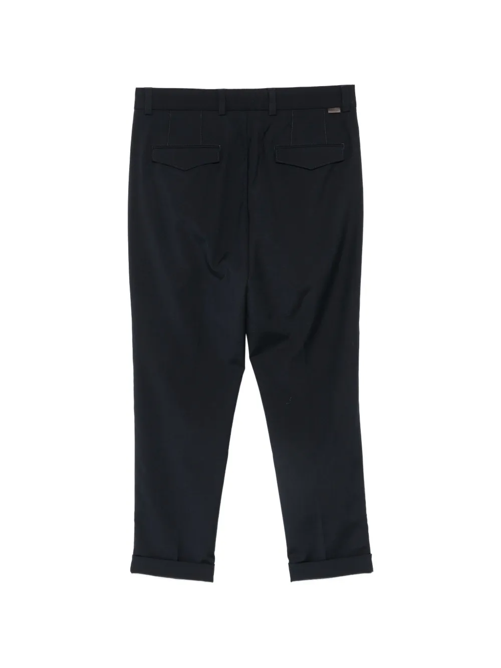 Paolo Pecora Geplooide broek met omgeslagen pijpen Blauw