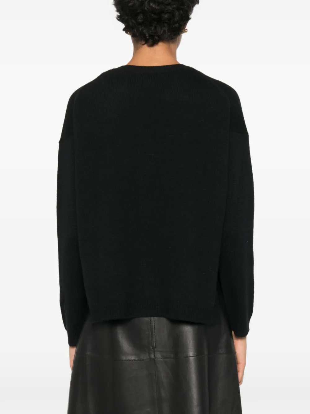 Allude Button-up vest Zwart