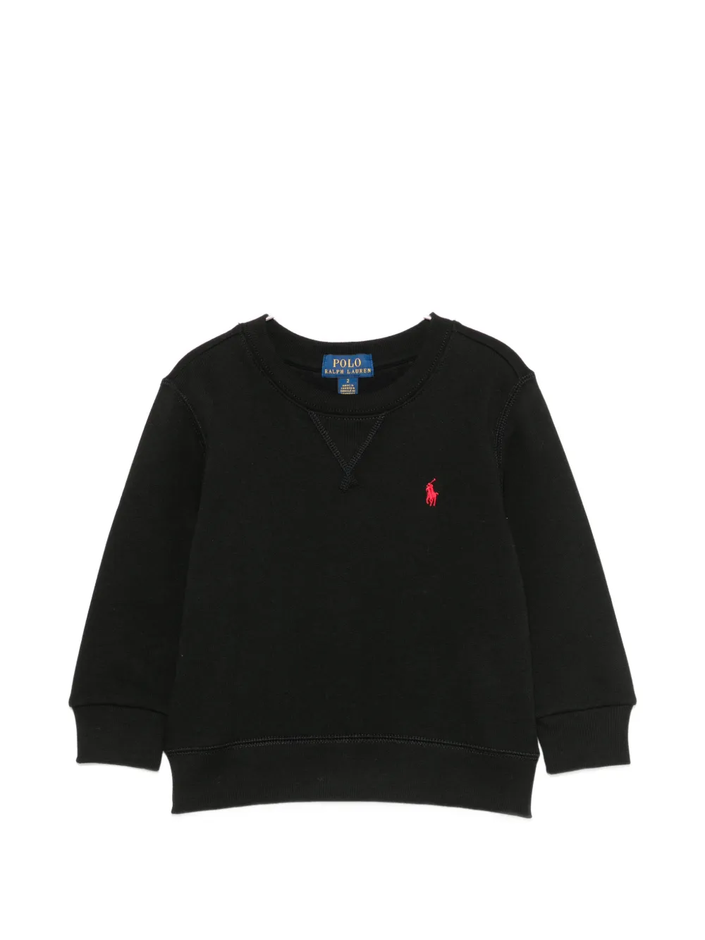 POLO RALPH LAUREN KIDS embroidered-logo sweater - Nero