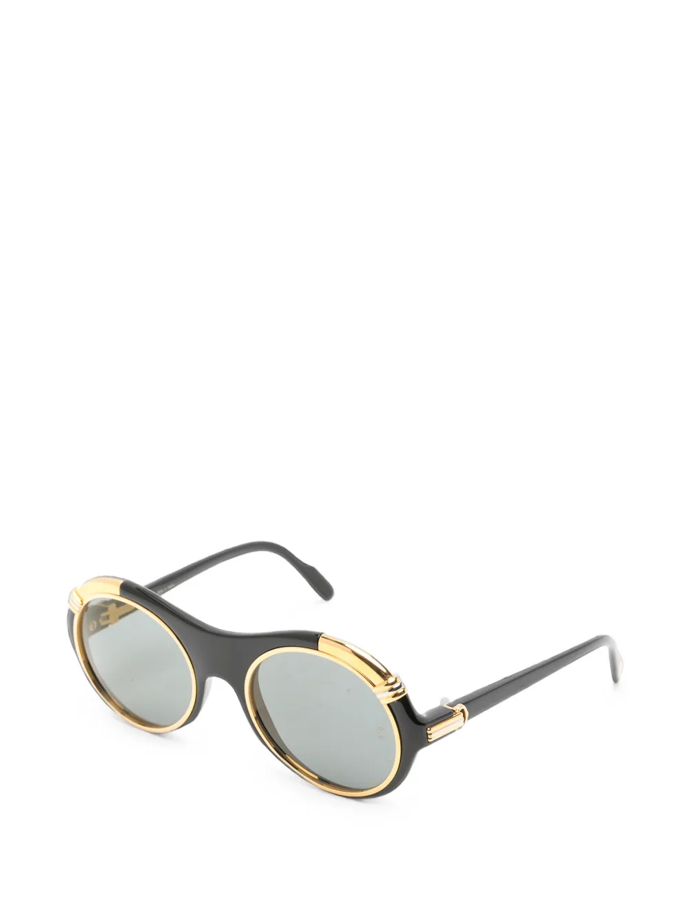 Cartier 1991 Diabolo Round-frame Sunglasses in Black, view 2